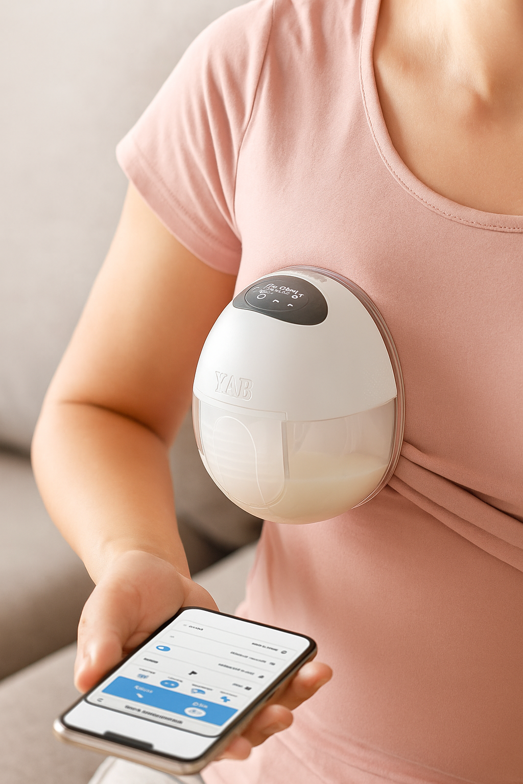 App-Controlled Breast Pump Hands-Free 16 Levels & 4 Modes Wearable Breast Pump with App Portable Electric Breast Pump 17/19/21mm Insert/Flange 2 Pack